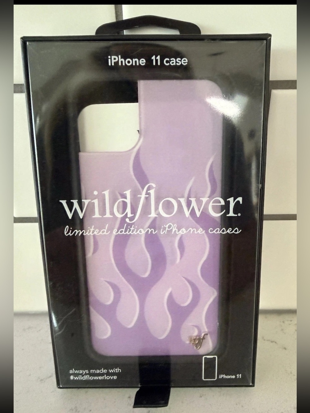 New Rare Wildflower Limited Edition case iPhone 11 Cover Purple flames NIP